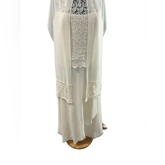 VTG Michelangelo Off White Wedding Dress w/ Shoulder Shawl -size 16 - Picture 10 of 13